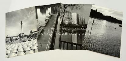 cca 1975 Budapesti városképek, 6 db vintage fotó, ebből négy jelzett, 40x26 cm és 40x30 cm között