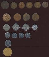 Holland Antillák 1950-es évektől napjainkig 1c 2klf tipusban (5x), 2 1/2 c(4x) 2klf tipusban, 5c 2klf tipusban (4x), 10c (4x), 25c (1x) 5G (1x) + Holland Kelet-India 1916. 1c (1x) összesen 20db T:2,2/3