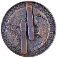 Sződy Szilárd (1878-1939) ~1935. Levente lövész jelvény, ezüstözött Br jelvény (48mm) T:2 / Hungary ...