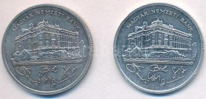 1992. 200Ft Ag "MNB" (2x) T:2 patina