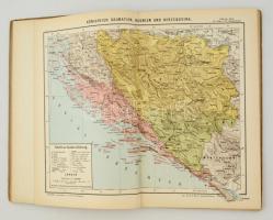 1898 Bécsi kiadású, német nyelvű iskolai atlasz / Atlas für Bürgerschulen und für sieben- und achtcl...