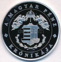 DN "A magyar pénz krónikája - Aranyalapú pénz, a korona" Ag emlékérem tanúsítvánnyal (20g/...