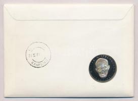 Svájc 1977. "Walter Mittelholzer" Ag emlékérem lezárt borítékban bélyegekkel és bélyegzése...