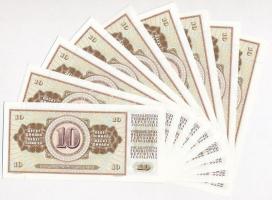 Jugoszlávia 1981. 10D (9x) sorszámkövetők T:I
Yugoslavia 1981. 10 Dinara (9x) sequential serials C:...