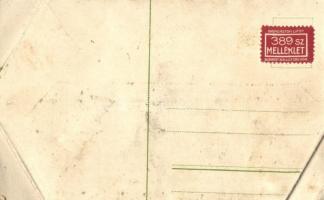 Kinyitható humoros mechanikus litho képeslap házaspárról. Bienenstock Lipót 389. sz. melléklete / Hu...