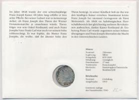 Ausztria 1912. 2K Ag "Ferenc József" sorszámozott borítékban, bélyeggel és bélyegzéssel, n...