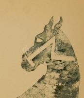 Bálint Endre (1914-1986): Figurák. Monotípia, papír, jelzett, 29×42 cm