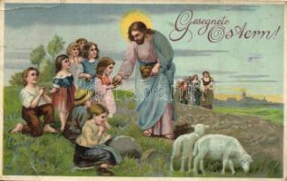 9 db RÉGI főleg magyar húsvéti üdvözlőlap, köztük több litho és dombornyomott képeslap, vegyes minős...