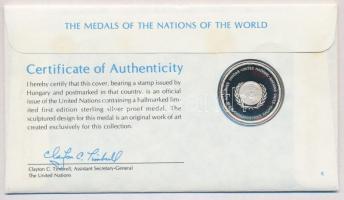 DN "Egyesült nemzetek - Magyarország" Ag emlékérem, "A világ nemzeteinek érmei" ...