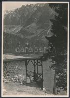 cca 1910-1915 Magas-Tátra, Poprádi-tó, Erdélyi Mór felvétele, hátoldalon feliratozva, 11x16 cm / High Tatras, vintage photo, with description on the verso, 11x16 cm