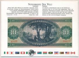 1969. 10Ft "Világ bankjegyei" borítékban német nyelvű ismertetővel T:I