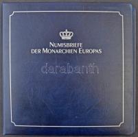 "Európa Monarchiái" 11db érme, mind sorszámozott borítékban, bélyeggel és bélyegzésekkel, ...