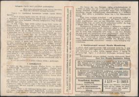 1946 Kihajtható naptár hátoldalán rövid írásokkal(pl. Látogatás Lipták bácsi gépesített gazdaságában...
