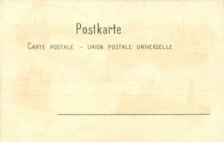 Moscow, Moskau; Geographische Postkarte v. Wilhelm Knorr No. 131. Art Nouveau floral litho