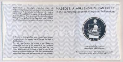 2000. MABÉOSZ sorszámozott érmés boríték "Az Államalapítás ezeréves emlékére - Szent István&quo...