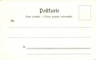 London, Geographische Postkarte v. Wilhelm Knorr No. 130. Art Nouveau litho