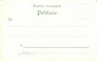 Leipzig. Geographische Postkarte v. Wilhelm Knorr No. 44. Art Nouveau litho
