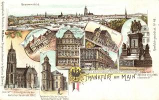 Frankfurt am Main. Geographische Postkarte v. Wilhelm Knorr No. 48. Art Nouveau litho