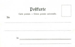 Frankfurt am Main. Geographische Postkarte v. Wilhelm Knorr No. 48. Art Nouveau litho