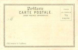 Constantinople, Istanbul; Map. Geographische Postkarte v. Wilhelm Knorr No. 141. Art Nouveau litho (...