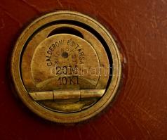 Calderoni és társa Budapest,  20 m-es mérőszalag, bőrtok mozog, jelzett,  d:12 cm