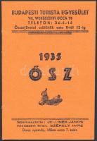 1935 Bp. VII., A Budapesti Turista Egyesület kis zsebkönyve az őszi időszakra