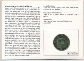 1985. 100Ft alpakka "Természetvédelem - Mocsári Teknős" felbélyegzett borítékban T:BU