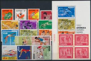 Olympics 36 diff stamps + 2 block Olimpia motívum 36 klf bélyeg és 2 blokk