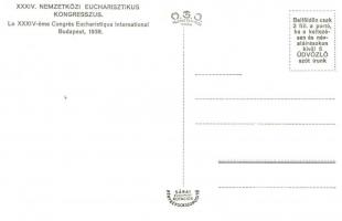 1938 Budapest, XXXIV. Nemzetközi Eucharisztikus Kongresszus, feldíszített kivilágított hajó a Dunán