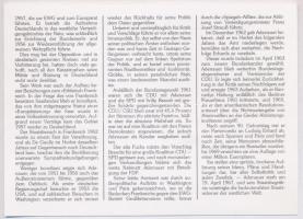 NSZK 1986D 2M aranyozva, "Konrad Adenauer halálának 20. évfordulója" bélyeges borítékban a...