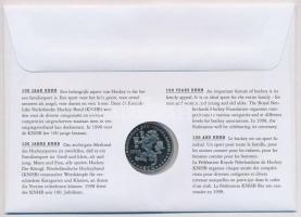 Hollandia 1998. "100. éves a Királyi Holland Jégkorong Szövetség" fém emlékérem (30mm) bor...