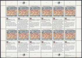 Declaration of Human Rights minisheet set Emberi jogok nyilatkozata kisív sor