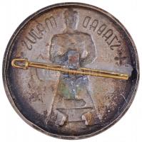 1947. "Szabad május" ezüstözött fém lemez jelvény (47,5mm) T:2 / Hungary 1947. "Free ...