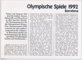Spanyolország 1990. 25p Ni-Br "1992 Olimpiai Játékok" borítékban, bélyeggel és bélyegzésse...