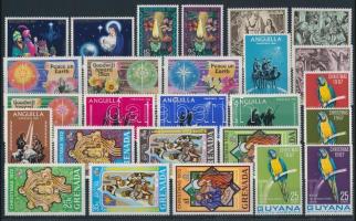 Karácsony motívum 52 klf bélyeg 2 stecklapon Christmas 52 stamps