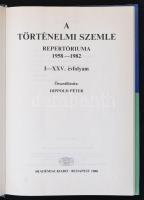 A Történelmi Szemle repertóriuma 1958-1982. I-XXV. évfolyam. Összeállította Dippold Péter. Bp., 1988...