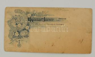cca 1890 Női portré Kossak aradi műterméből, nagy méretű keményhátú fotó, 21.5×11 cm