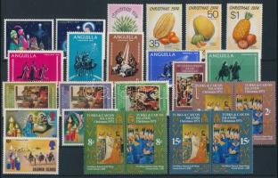 Christmas 54 stamps, Karácsony motívum 54 klf bélyeg 2 stecklapon