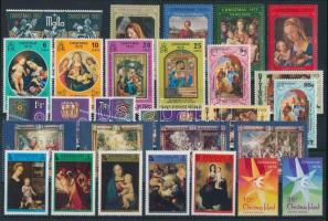 Christmas 54 stamps Karácsony motívum 54 klf bélyeg 2 stecklapon