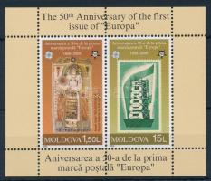 50 éves az Europa CEPT bélyeg blokk 50th anniversary of Europa CEPT stamp block