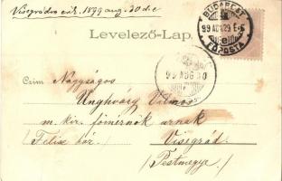 1899 Budapest XIV. Vajdahunyad vára, kiadja Szénásy és Reimann, Kosmos litho