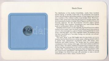 1973. 10f Al "Világ madaras pénzérméi" sorozatból "Vadgalamb", angol nyelvű leír...