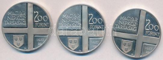 1977. 200Ft Ag (3xklf) "Magyar festők II. / Csontváry, Mányoki, Rippl-Rónai" sor T:1(PP) 
...