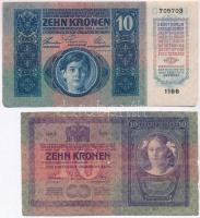 1914. 2K "C" + 1904. 10K + 1915. 10K + 1923. 100K számozás és nyomdahely nélküli T:III,III...