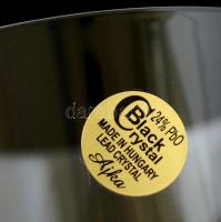 Ajka kristály vadász mintás pohár készlet, homokfújt, jelzett, hibátlan, eredeti sérült dobozában, m...