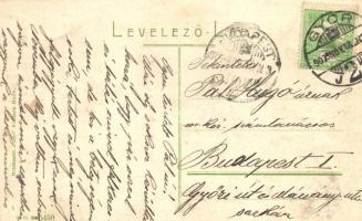 Győr, Evangélikus Konvent bérháza, Sétatéri híd. kiadja Nitsmann József