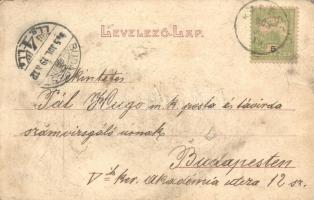 Balatonkenese, Kenese; Olga villa és templom, floral. Politzer Jenő (kicsit ázott / slightly wet dam...