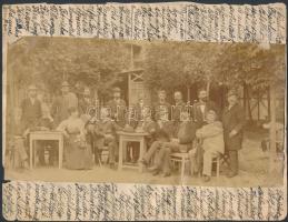 1902 Stubnya(fürdő), Életképek, fotók papírra ragasztva, leírással, 3 db, 6x9 és 13x24 cm