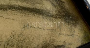 Herman jelzéssel: Női akt háttal. Ceruza, papír, üvegezett keretben, 35×27 cm