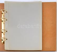 "Numisbriefe" műbőr album, benne 28 oldallal, kétféle méretű bankjegyek vagy borítékok tár...